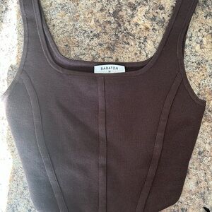 Babaton Chocolate Sleeveless Top